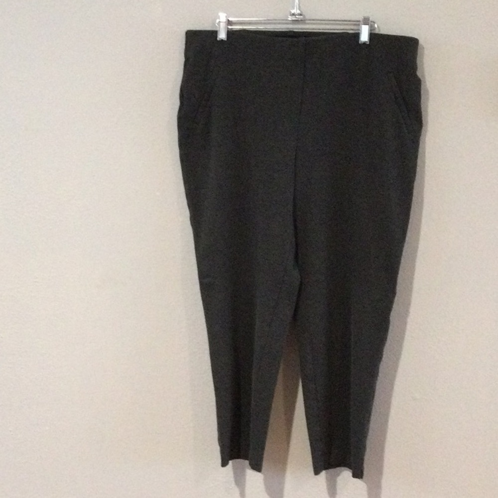 Fabulously Slimming by Chico's Ankle Dark Gray Faux Pocket Pant Size 2.5/L/14